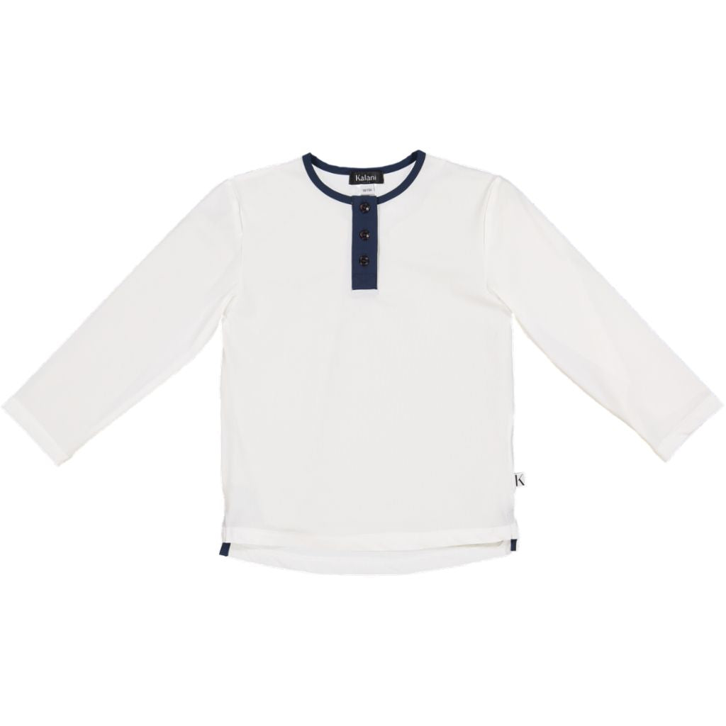 UV-kläder & badkläder - Kiwi UV Top White/Blue - bästa sortiment av UV kläder för barn på netmall.se