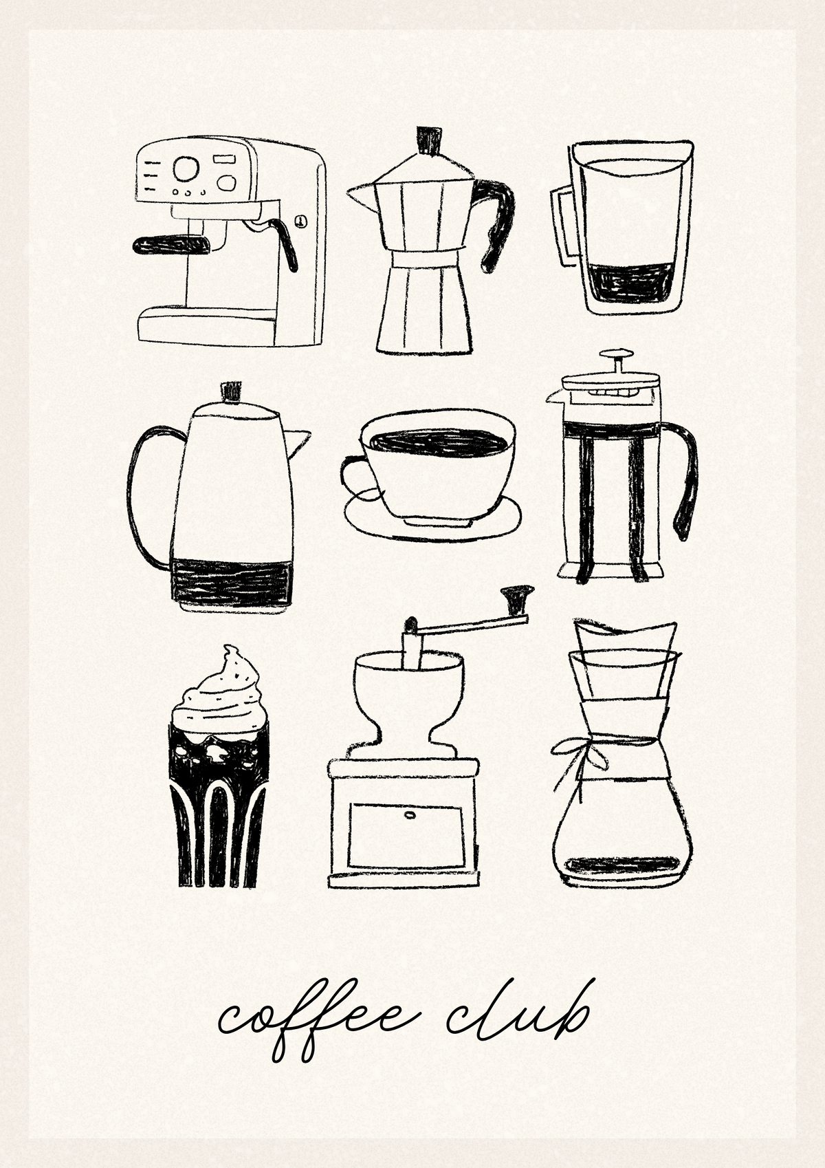 poster med kaffe - present för kaffeälskare - unik inflyttningspresent 