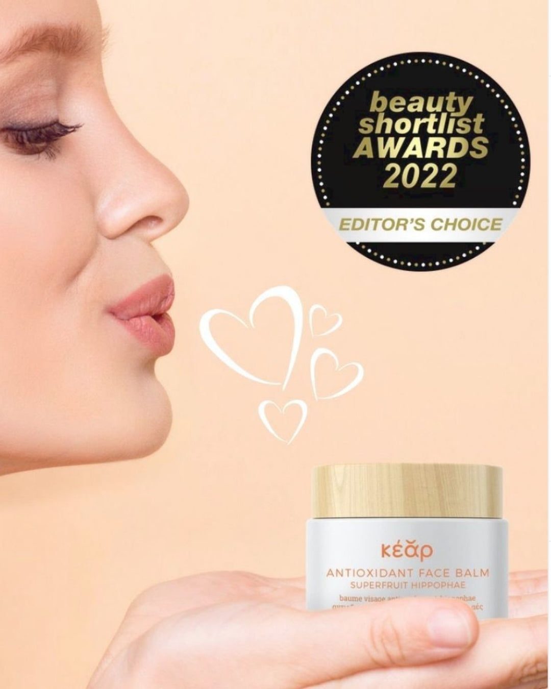 face balm - AntiOxidant Face Balm skyddar huden mot fria radikaler, toxiner och miljöföroreningar.

Eoner av skönhetshemligheter har nu återupptäckts i hållbar grekisk hudvård. Inspirerad av gamla kosmetiska formuleringar erbjuder Kear ren hudvård som respekterar hudens hälsa och återställer dess naturliga skönhet. AntiOxidant Face Balm är en mycket koncentrerad, återfuktande, antioxidant- och vitaminrik multiprodukt mot ålderstecken.

Rik på havtornsbär, ett mångfaldigt näringsstjärnskott som bromsar åldri