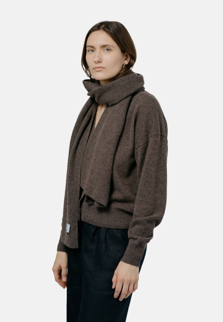 kashmir halsduk - brun cashmere halsduk - vinter halsdukar